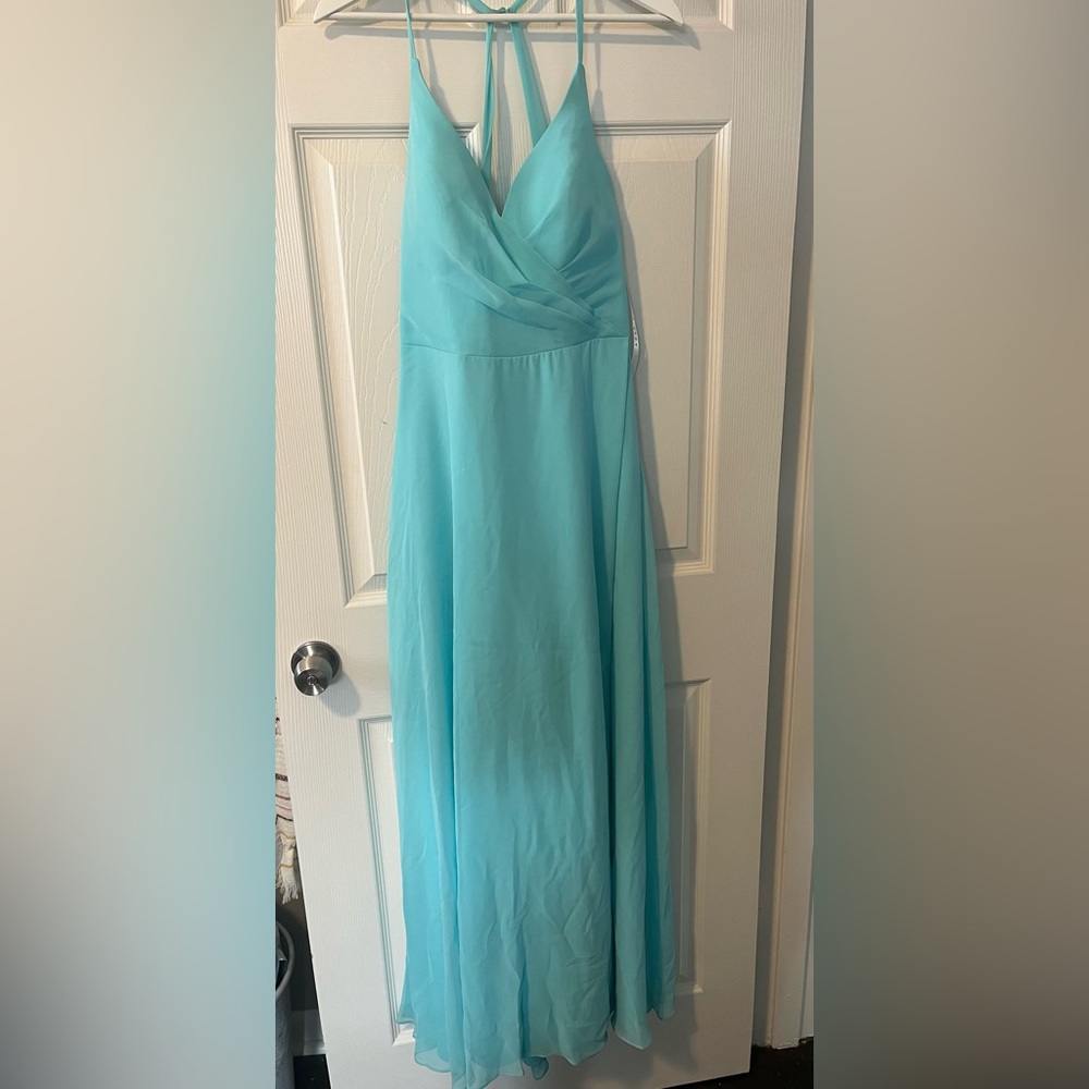 Azazie Davis Bridesmaid Dress. Color carribean. Size 12